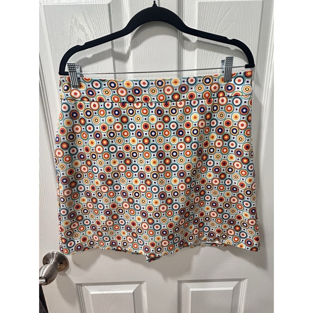 Peter Millar Womens Tennis Golf‎ Skort Bold Geometric Print Sz 8 Element Wicking